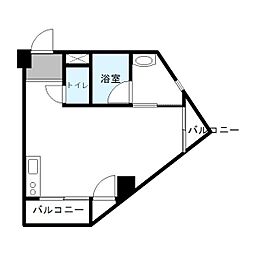 アリシア・イン清水 ワンルームの間取図画像