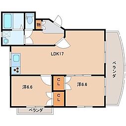 トリニティ.K 2LDKの間取図画像