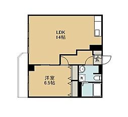 リバータウン錦本 1LDKの間取図画像