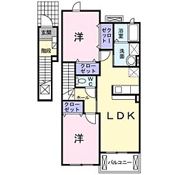 グレイスフル1 2LDKの間取図画像