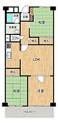 高砂ハイツ 3LDKの間取図画像