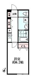 リョウ-インペリアル 1Kの間取図画像