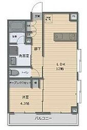 ダイアパレス妙蓮寺 1LDKの間取図画像