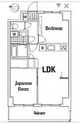 日神パレステージ西横浜 2LDKの間取図画像