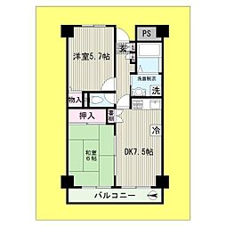 アクアリウス中葛西 2DKの間取図画像