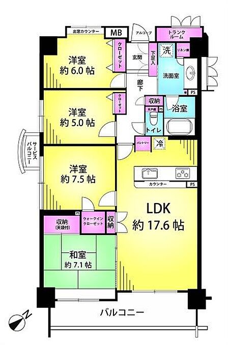 4LDK 間取り
