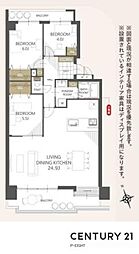 ユニオンハイツ岡崎 3LDKの間取図画像