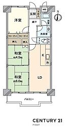 エスポア城北 3LDKの間取図画像