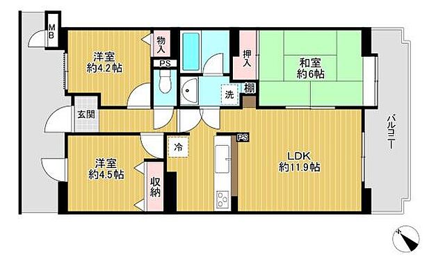 間取り ダイアパレス青梅新町 10階/-