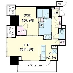 ココラハウス駅前大通三丁目 1LDKの間取図画像