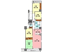グリーンヒル新町 4LDKの間取図画像