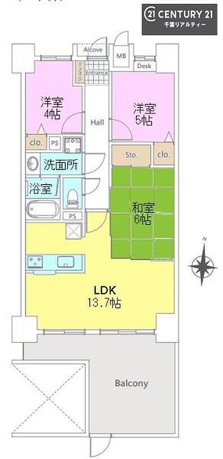3LDK 間取り