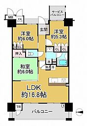 プレミスト和泉府中 3LDKの間取り