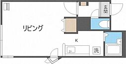 ドメス22 1Kの間取図画像