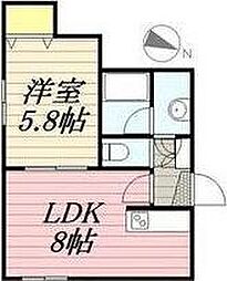 トップハウス19 1LDKの間取図画像