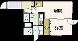 カソスソール美園 1LDKの間取図画像