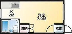 パークハイツ 1Kの間取図画像