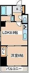 Jビル 1LDKの間取図画像