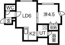 プリマベラ 1LDKの間取図画像