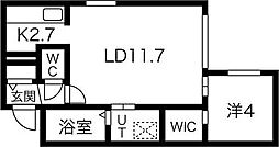 A-style宮の沢 1LDKの間取図画像