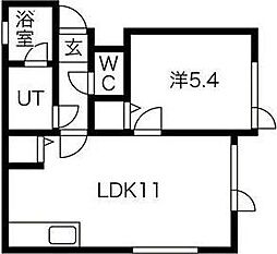 パラレル本郷 1LDKの間取図画像