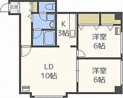 セ・ラヴィ39 2LDKの間取図画像