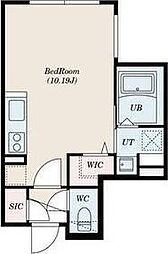 S-RESIDENCE琴似II ワンルームの間取図画像