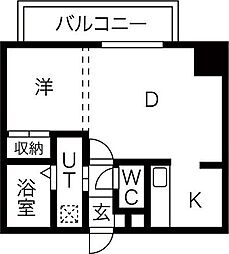 パルティーレ平岸 1LDKの間取図画像
