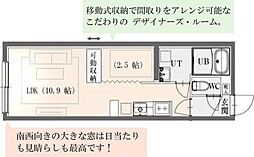 Like'sKD 1LDKの間取図画像