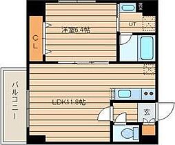 SEIRA豊平 1LDKの間取図画像