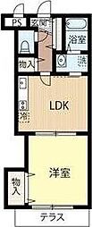 アクティブプラザ南郷 1LDKの間取図画像