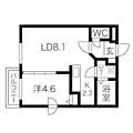 アルテ平岸2階5.3万円