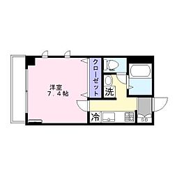 ナオネスティー 1Kの間取図画像