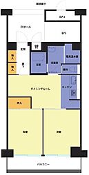 マンハイム佐貫A棟 2DKの間取図画像