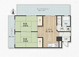 ロータスルート高島平 2DKの間取図画像