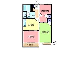 セフィラ小川 3DKの間取図画像