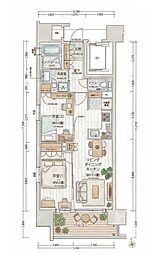オープンレジデンシア名古屋センタープレイス 2LDKの間取図画像