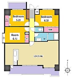 間取図画像 3LDK