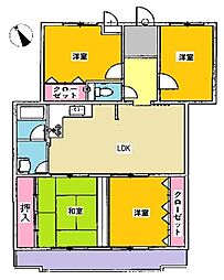 アーバンライフ山神戸 4LDKの間取図画像