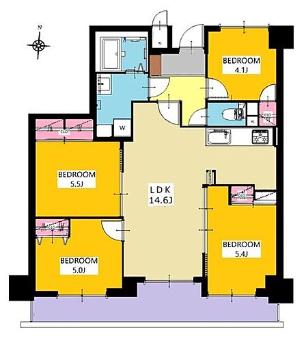 4LDK 間取り