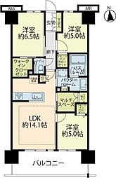 エクセレントシティ本厚木駅前 3LDKの間取図画像