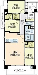 クリオ茅ヶ崎中海岸グランヴィラ 3LDKの間取図画像