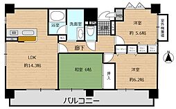 ネオグランデ坂田町姫路駅北 3LDKの間取図画像