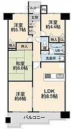 ネオハイツ姫路アメティ228 4LDKの間取図画像