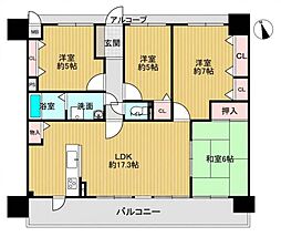 ロワイヤル飾磨 4LDKの間取図画像