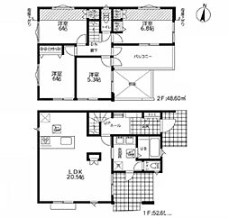 2号棟港北区新築戸建 2台駐車可 LDK20帖以上