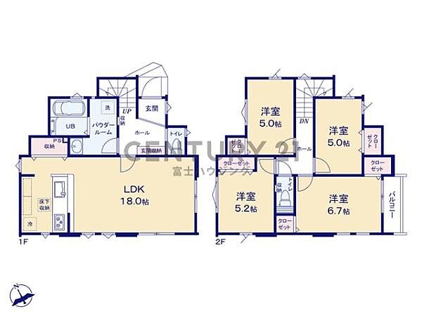 間取りを拡大表示