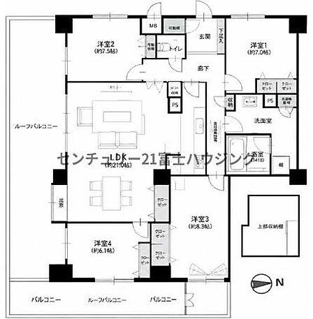 4LDK 間取り