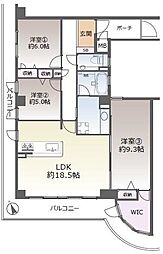 アパガーデンコート北畠 4LDKの間取図画像