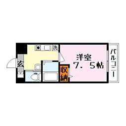 ピュアドミトリーシミズ 1Kの間取図画像